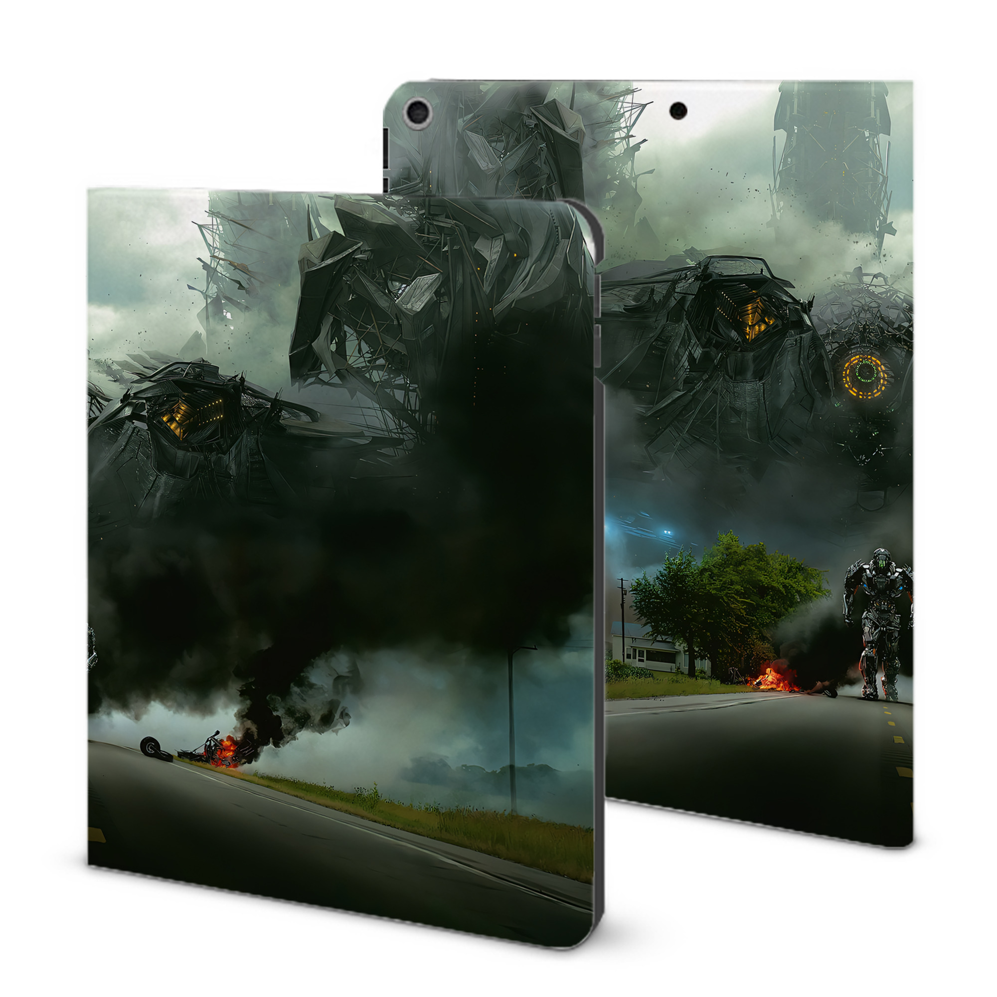 （画像用） Transformers トランスフォーマー IPad ケース ブック型 PUレザー TPU 耐衝撃 軽量 薄型 ペン収納なし 全面保護 IPad 各モデル対応